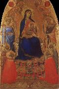 Ambrogio Lorenzetti Madonna and Child Enthroned with Angels and Saints oil on canvas